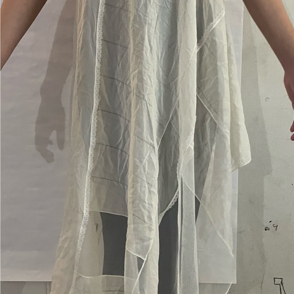 Neiman Marcus White Asymmetrical Sundress for Weddings